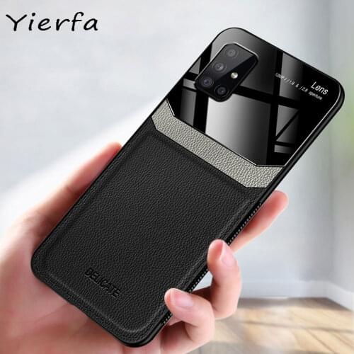 For Samsung Galaxy M31S Shell Case Silicone Shockproof Bumper PU Leather Plexiglass Back Cover For Galaxy M31 S M 31 Phone Cases