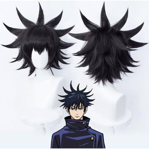 Fushiguro Megumi Cosplay Wig Jujutsu Kaisen Short Heat Resistant Synthetic Hair Halloween Carnival Party Wigs Halloween Outfit
