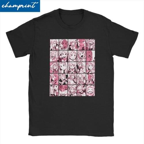 Uraraka Ochako Collage Men Women T Shirt Boku No My Hero Academia Manga Tee Shirt Short Sleeve T-Shirt Cotton Unique Clothes
