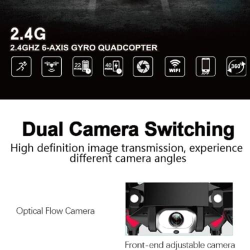 A807 Pocket Drone Selfie RC Quadcopter WiFi FPV 1080P HD Camera w/ Lights