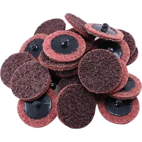 KKMOON 50Pcs 2in Medium Roll Lock Sanding Grinding Discs Surface Conditioning Disc Rust Paint Removal Grinder Accessories