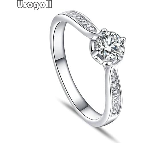 Genuine 925 Sterling Silver Women Ring Luxury Zirconia Rhinestone Ring Personality Wedding Rings Jewelry For Girl Jewelry Gift