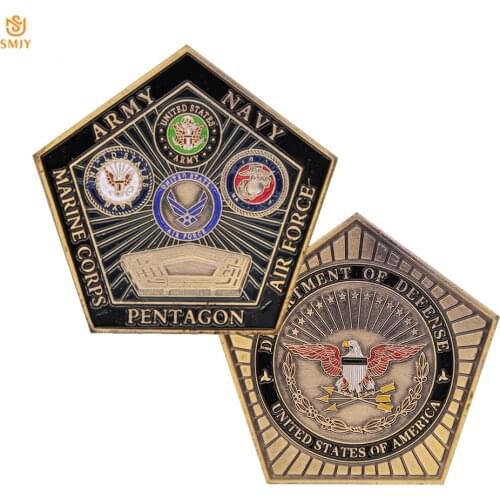 US Army Navy Air Force Marine Corps Pentagon USA Department of Defense Military Challenge Token Coin Collection