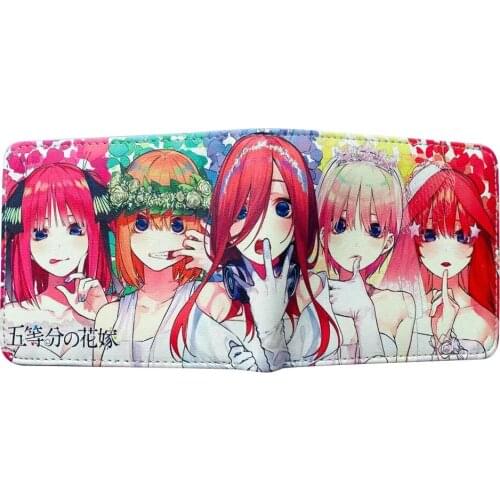 Anime The Quintessential Quintuplets Cosplay wallet Card Holder with Coins Pocket
