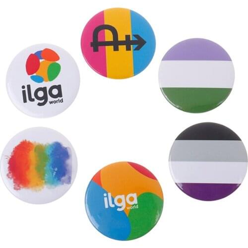 LGBT Pride Rainbow Flag Metal Badge For Backpack Icons Gay Symbol Pin Brooch