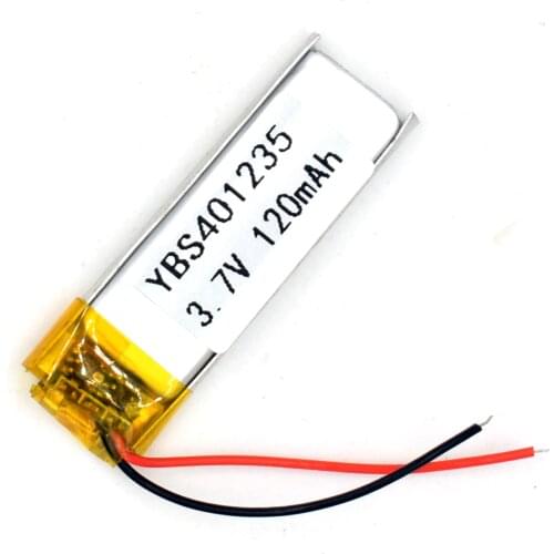 3.7V 120 mAh 401235 Li-polymer Rechargeable Battery Li Po ion for GPS Bluetooth MP3 MP4 041235