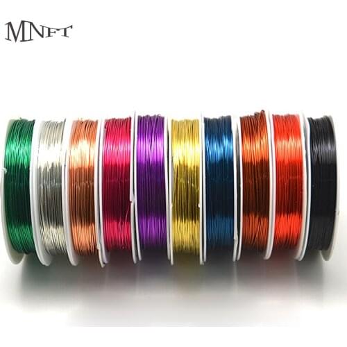 MNFT 10PCS Multiple Colour 0.3mm*30m Copper Wire Larve Nymph Fly Tying Material