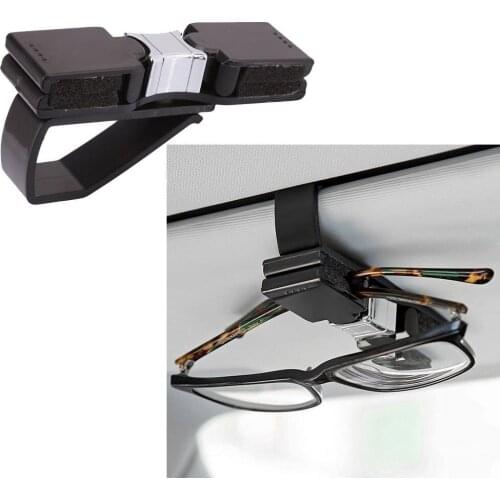 Multifunction Double car sunglasses holder / Sun visor clip EyeGlasses Card Pen Holder