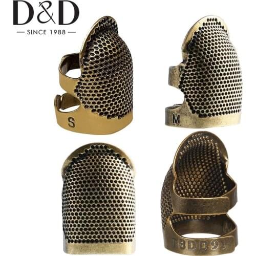 Sewing Thimble Copper Sewing Thimble Finger Protector Adjustable Finger Ring for Quilting Craft Accessories DIY Sewing Tools