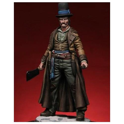 Unassambled 1/32 ancient man stand with hat 54mm Resin figure miniature model kits Unpainted