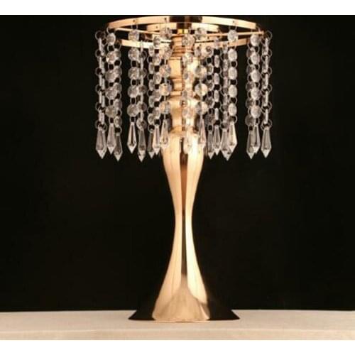 Candlestick Flower Candle Holder Candelabra Wedding Party Ornament with Tassel