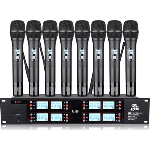 Professional UHF wireless microphone 8 channel handheld microphone school speech stage performance microphone wireless