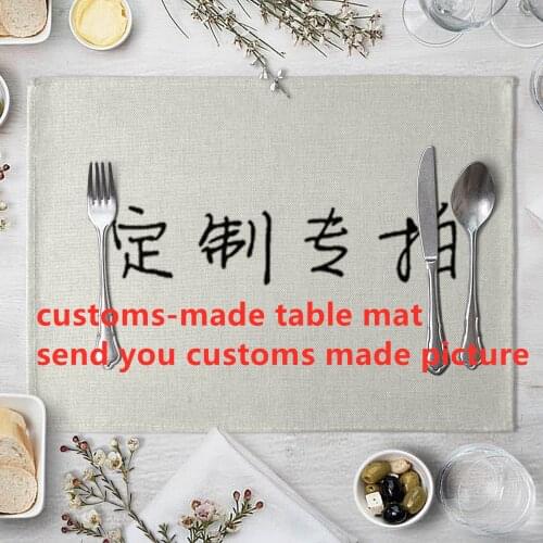 Rectangle 30x40cm Customs Made Linen Table Mat Placemat Pad Place Mats for Dining Table