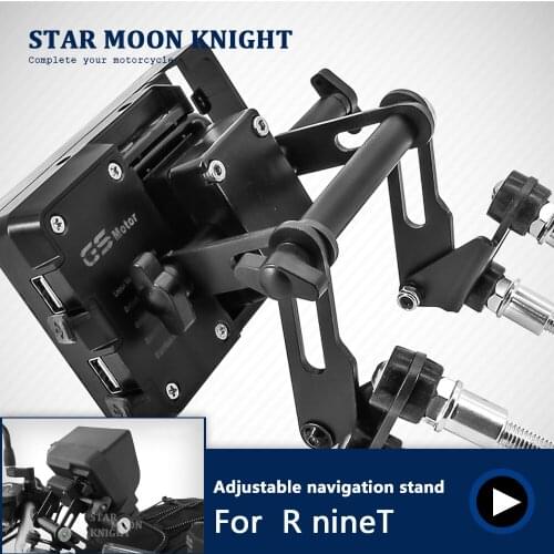 Motorcycle Adjustable Extend GPS Navigation Bracket Front Mobile Phone GPS Holde For BMW R nineT /5 R nineT Pure Racer Scrambler
