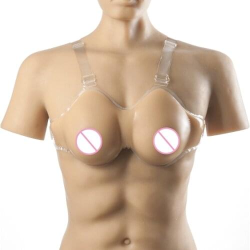 Promotion Realistic Silicone Crossdresser Cosplay Shemale Tits Drag Queen Transvestite Fake Boobs Breast Form 600g/pair