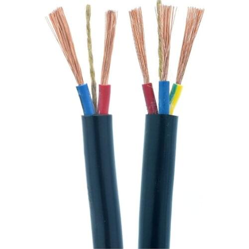 RVV Meter Wire and Cable 2 Core 3 Core 1 / 1.5 / 2.5 / 4 mm Waterproof Copper Clad Aluminum Power Cord Sheath Wire