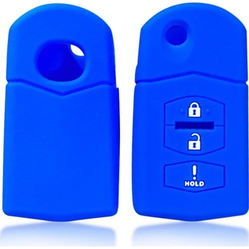 Silicone Car Key Cover Case For Mazda 2 3 6 5 CX5 CX-5 CX9 CX7 CX-7 RX8 Accessories Folding Key Holder Shel Fob Protection Set