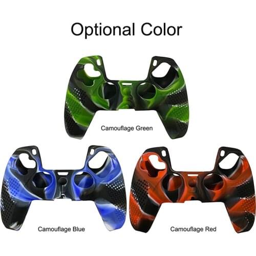 Silicone Protective Cover Is for PS5 Camouflage Silicone Anti-Sweat and Dust-Proof with Non-Slip Particles