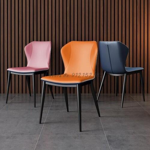 Modern rock board dining table and chair combination light luxury simple bedroom makeup stool office chair study home study back