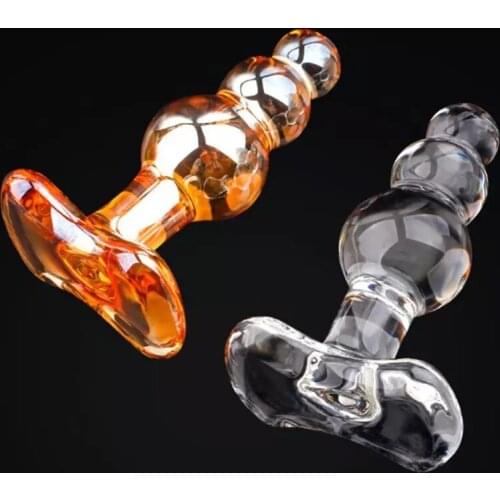 Pyrex Glass 3 Anal Beads Butt Plug Big Ball Large Crystal Dildo Penis Artificial Gay Masturbator Erotic Products Glass Phallus