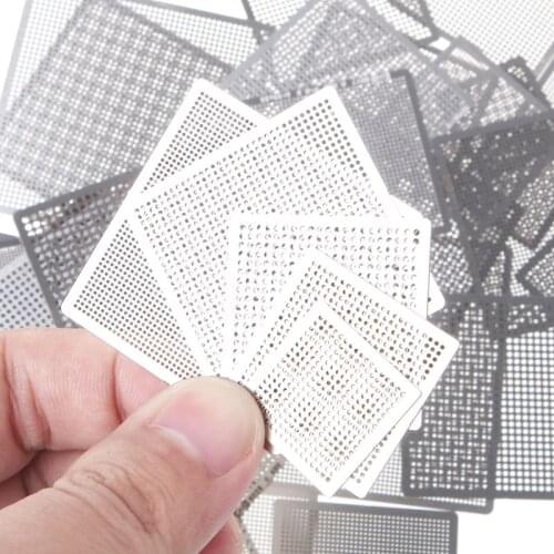 36Pcs/set BGA Reballing Stencils Universal Direct Heat Steel Stencils for SMT SMD Notebook Desktop Motherboard Chip