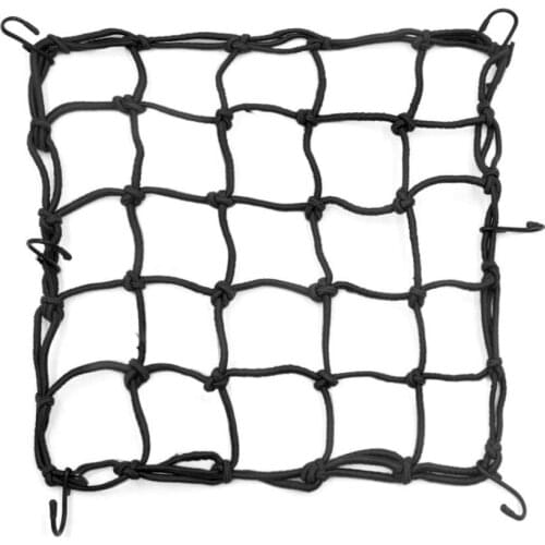 Uxcell 30cm x 30cm Black Bungee Cargo Luggage Mesh Goods Net for Car Motorcycle