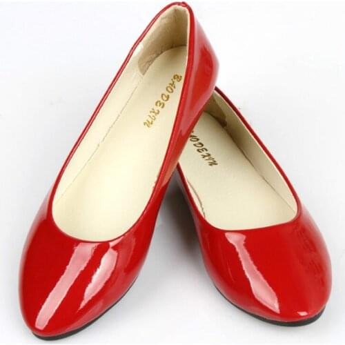 Plus Size 35-43 Women Flats Slip on Flat Shoes Candy Color Woman Boat Shoes Black Loafers Ladies Ballet Flats Office Shoes