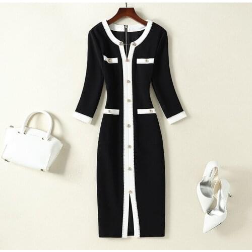 Jiawana lady dress Hepburn small black dress style