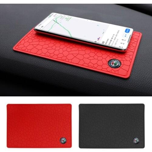 1Pcs Car Styling Non-Slip Mat Pads Silicone For Alfa Romeo GT Mito 156 159 147 4C 8C 166 Tonale Disco Volante Giulia T23 Spider
