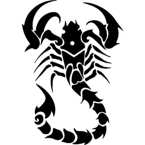 10.5cm*15.1cm Tribal Scorpion Fashion Animal Vinyl Car Sticker Black/Silver S3-5472