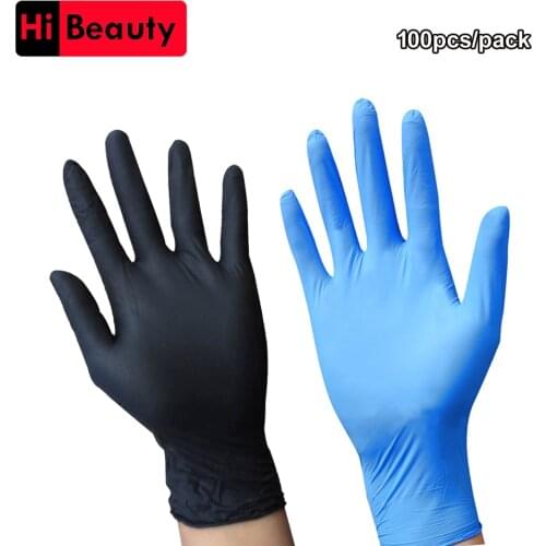 100pcs/pack Tattoo Gloves Disposable Durable Waterproof Tattoo Latex Nitrile Gloves For Tattoo Art Supplies Accessories S M L