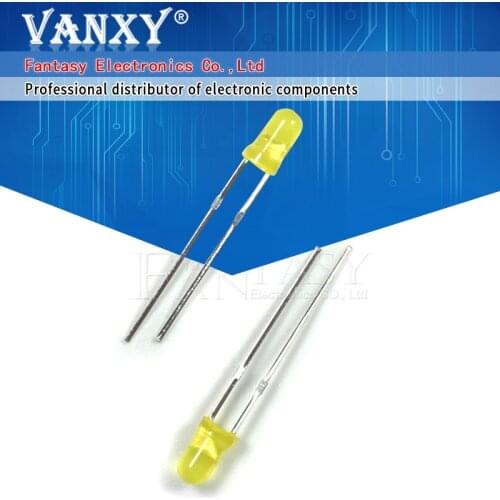 100pcs Yellow light-emitting diodes Yellow turn Yellow 3mm led