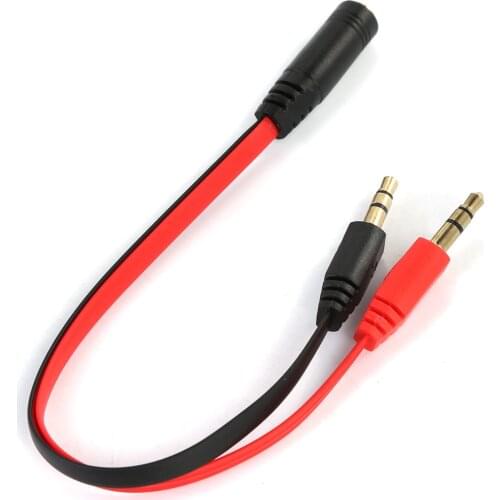 3.5mm Y-Splitter Headphones Jack 1 Female To 2 Male Stereo Mic Audio Adapter Splitter Cable Universal For 3.5mm PC​ Headphone
