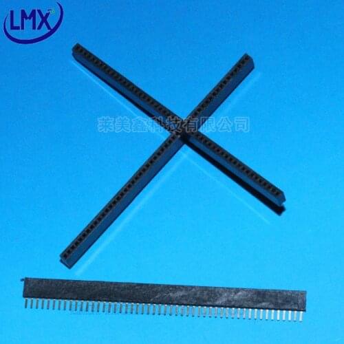 50pcs/lot 50pin d= 1.27mm single row female pin header overgild