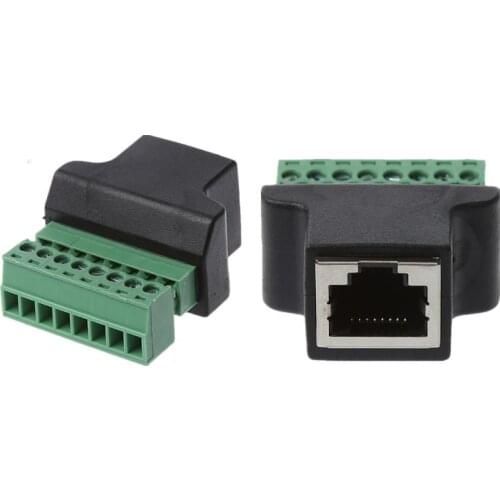 NEW Ethernet RJ45 Female to 8 Pin Screw Terminal Connector Adapter Cable for CCTV Digital DVR Z17 dropshipping