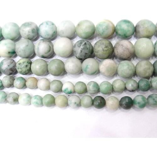 Wholesale Natural Stone green Round Loose Beads 4 6 8 10 12MM Pick Size For Jewelry Making DIY bracelet necklace