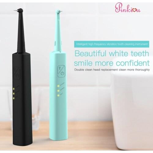 Household Electric Ultrasonic Dental Scaler Tooth Cleaner Dental Calculus Stains Tartar Portable Rechargeable Cleaning Tool