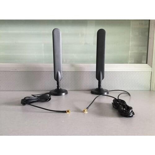 2.4G 5.8G wifi dual band magnetic rubber antenna high gain 18dBi SMA whip aerial