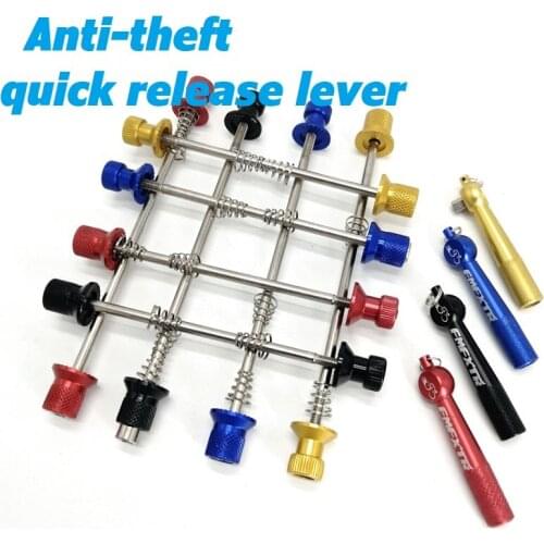 Mountain Bike Anti-theft Quick Release Lever Front Rear 110mm 145mm MTB Road Bicycle Hub Quick Release Black Red Blue Gold