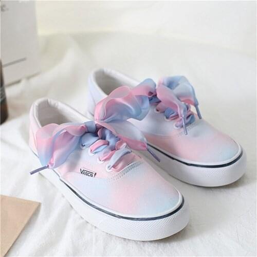 Harujuku ribbon espadrilles sneakers student casual flats JK Uniform Lolita Shoes jk kawaii princess kawaii shoes vintage lace