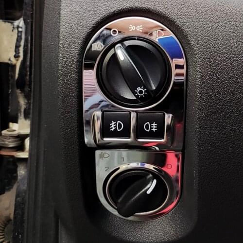 2pcs stainless steel front headlight foglight lamp switch control decorative cover frame trim for Lada Granta FL Kalina 2