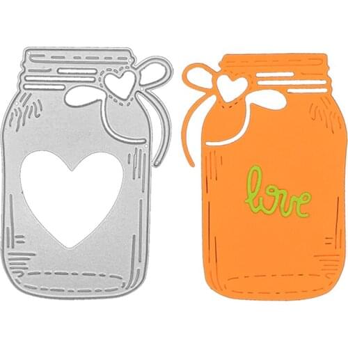 Julyarts Bottle Heart Shaker Scrapbooking Mold For Card Making DIY Scrapbooking Cardstock Die Cut Stencil