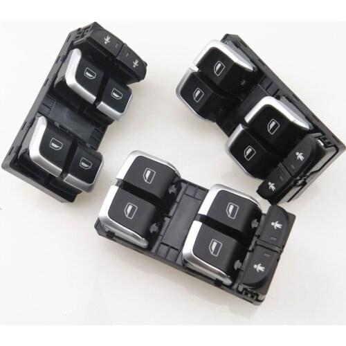 FHAWKEYEQ Driver Master Window Glass Lock Switch Button For A7 Q3 RS6 RS7 RSQ3 A6 Allroad Quattro S6 C7 4GD 959 851B 4GD 959 851