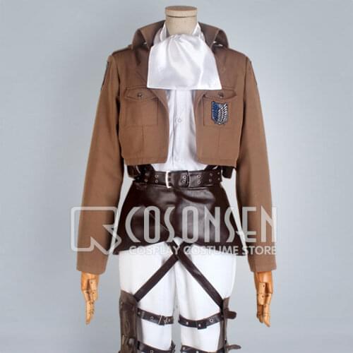 COSPLAYONSEN Attack on Titan Shingeki no Kyojin Legion Levi Levil Scouting Legion Military Police Staioned Corps Costume