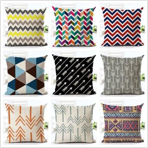Colorful Wave Cushion Cover Geometric Throw Pillow Case for Home Chair Sofa Decoration Square Pillowcases