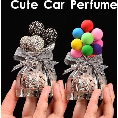 Colorful Diamond Balloons Lovely Mini Car Decoration Interior Car Air Perfume Vehicle Dashboard Ornament Female Girls