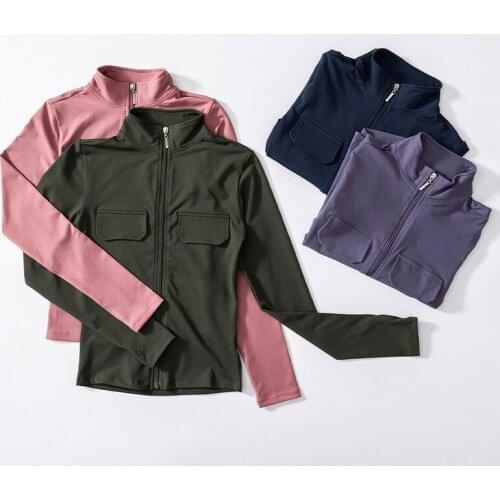 Yoga Crop Top New Autumn Sports Jacket Yoga Top Girls Long Sleeves Top Deportivo Mujer Camisetas