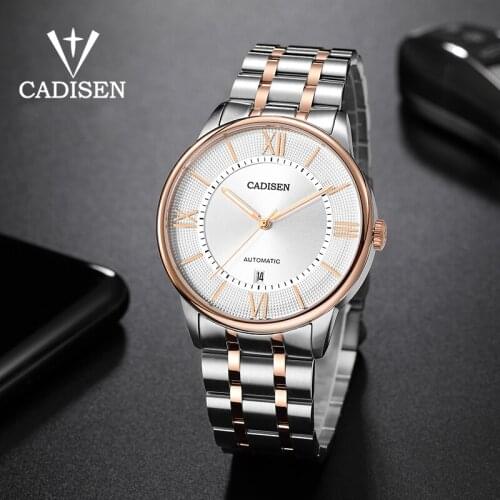 CADISEN Mens Watches Top Brand Luxury Watch Men Automatic Mechanical Watch Men Sports Waterproof Clock Man Relogio Masculino