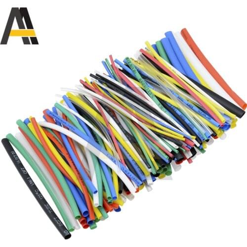 127pcs 140pcs Car Electrical Cable Tube kits Heat Shrink Tube Tubing Wrap Sleeve Assorted 7 Sizes Mixed Color
