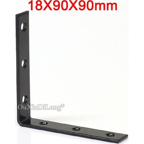 Brand New 20PCS Black Metal Right Angle Furniture Corner Braces Board Frame Partition Support Brackets Furniture Reinforced Conn